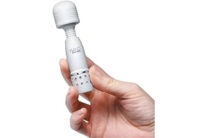 Mini 4-Inch Wand Massager with Pink and White Gems