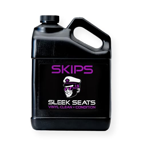 SKIPS Interior Boat Cleaner1 Gallon Refill: Premium Vinyl & Leather Cleaner for Boat Seats, Upholstery & High-End Fabrics – UV-Protectant Formula with Beeswax & Lanolin