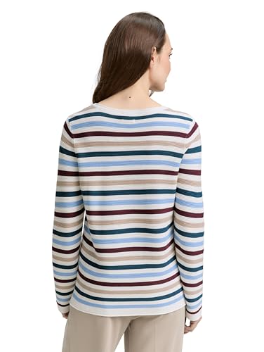 Tom Tailor Damen 1016350 Pullover, 38576 - Teal Colored Ottoman Knit, XL EU – Ansicht 3