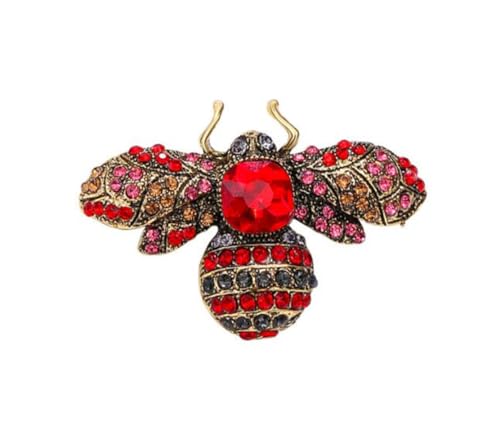 tanxuan Broche de abelha de cristal para mulher, broche de insetos, material de liga, pino de lapela, pin de decoração, acessórios de joalharia, presente, metal, Metal