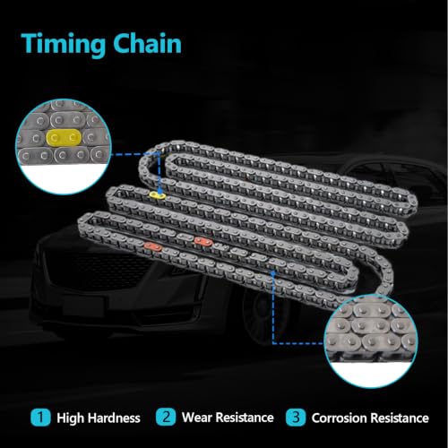 Image of AUCERAMIC Engine Timing Chain Kit W /Sprocket & Tensioner Fit for Subaru