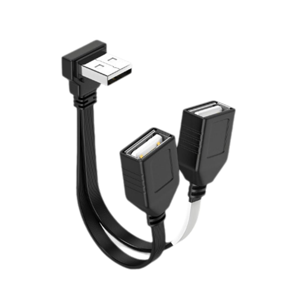 Elnwnnkc USB 1 To 2 Splitter Cable Male To Female Extension Adapter 480Mbps Data Transfer for Laptop Car and Hard