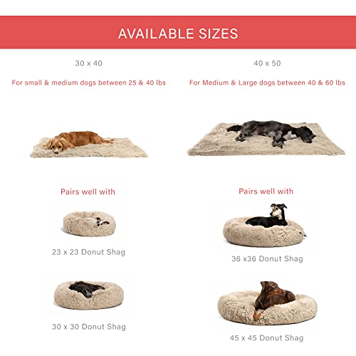 Best Friends By Sheri Calming Shag Fur Pet Throw Blanket, Taupe, 30"X40" #TOP3