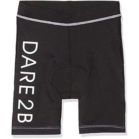 Dare 2b Unisex Kids Gradual Q-wic Lightweight Polyester/ Elastane Fabric Cycle Shorts, Black, 11-12 Years UK Cover