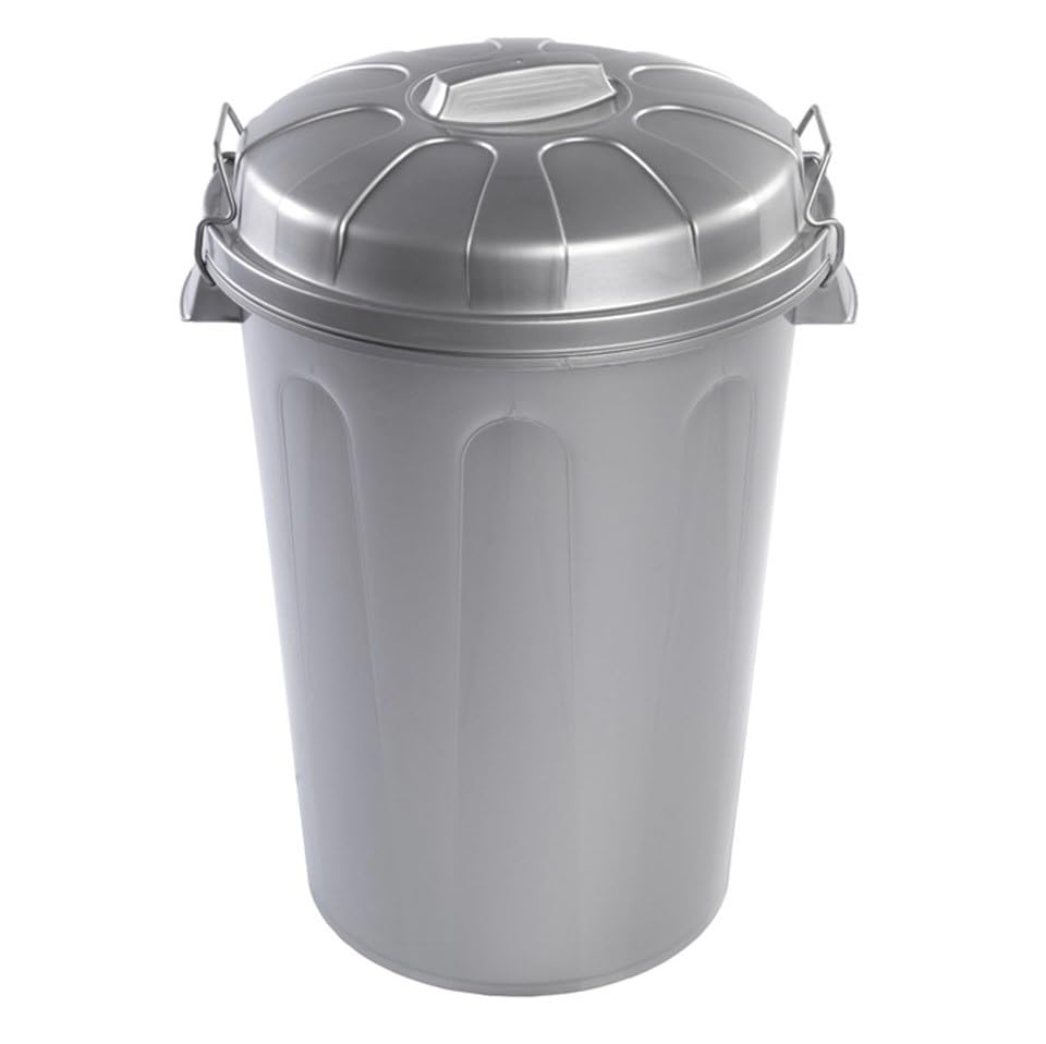 Cubo de Basura con asa metálica 100L Litros Para exterior e inter...