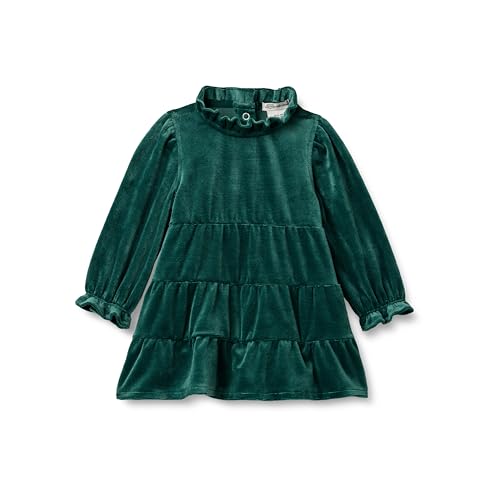 Amazon Essentials x Sofia Grainge Vestido de Pana de Manga Larga Niña, Verde Oscuro, 2 años