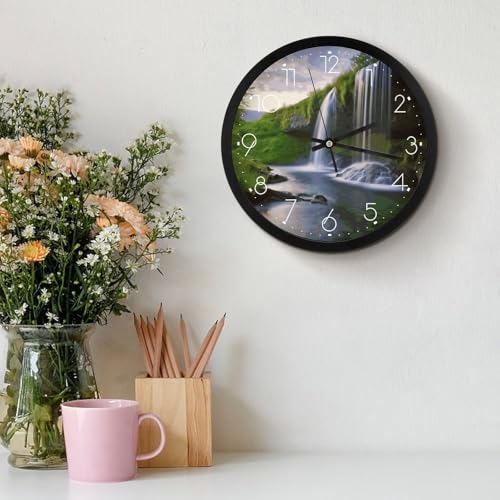Horloge murale 25 cm moderne et ronde pour la cuisine ou le salon - 4