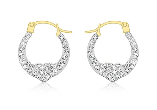 Créoles cœur or jaune 9 ct Carissima boucles d'oreilles look quotidien