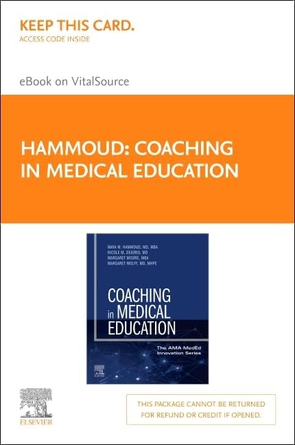 Coaching in Medical Education - Elsevier E-Book on Vitalsource (Retail Access Card) (The AMA Meded Innovation) Printed Access Code – 11 April 2022