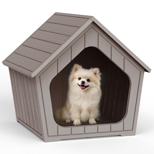 VIXZEN Dog House Outdoor Indoor Small Dog Resin Material