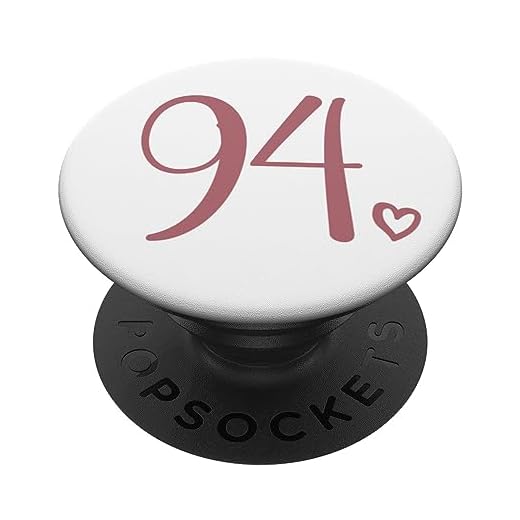 Número 94, Noventa y Cuatro Para Mujeres 94 Años 94 Cumpleaños PopSockets PopGrip Intercambiable