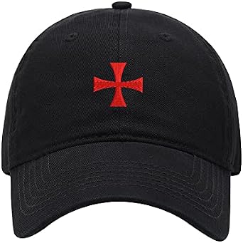 Mens Baseball Cap Knights Templar Cross Embroidered Dad Hat