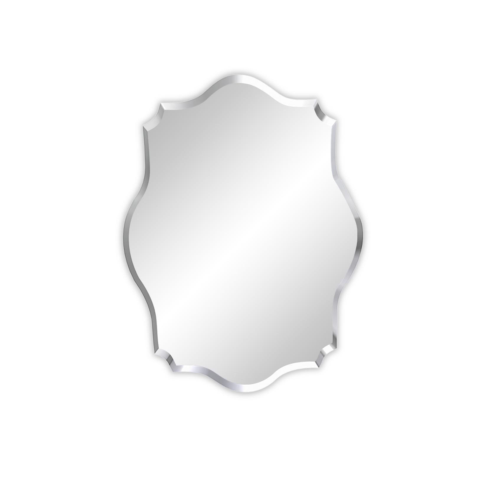 Wisfor Irregular Vanity Wall Mirror: 50x70cm Elegant Artistic Look 4mm Thick Art Shape HD Mirror Hung Mirrors Silver Walls Mirror Furniture Decorative for Entryway Hallway