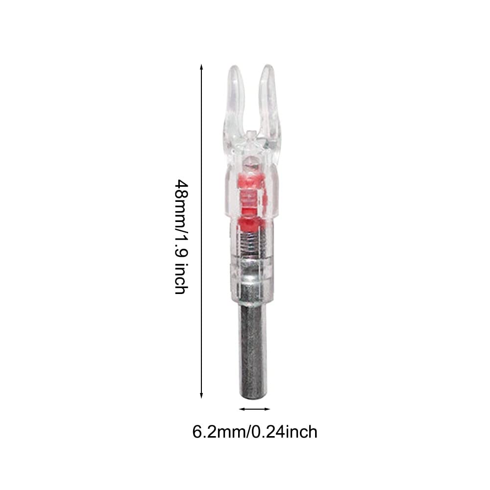 DONGKER Tir L'Arc Coco, 10 Pièces Coques Illuminées Automatiquement pour Tiges de Flèches de 6,2 mm de Diamètre pour Chasse Tir