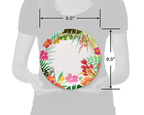 American Greetings Tropical Luau Party Supplies For Bbqs And All Summer Parties, Dinner Plates (36-Count) #TOP2