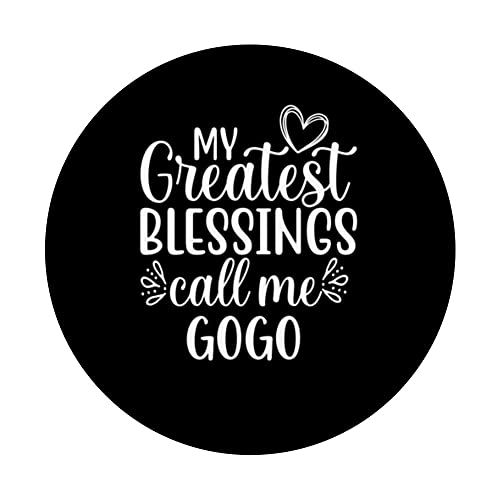 My Greatest Blessings Call Me Gogo Zulu Grandma PopSockets Swappable PopGrip, Black - Image 3