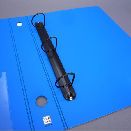 Legal Size 8.5 X 14 Binder By Keepfiling, D-Ring 1.5" Archival Safe Legal Binder - Black/Sapphire Blue #TOP2