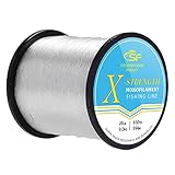 SF Monofilament Fishing Line Premium Spool X-Strong Mono Nylon Material Leader Line Clear for Saltwater Freshwater 20LB