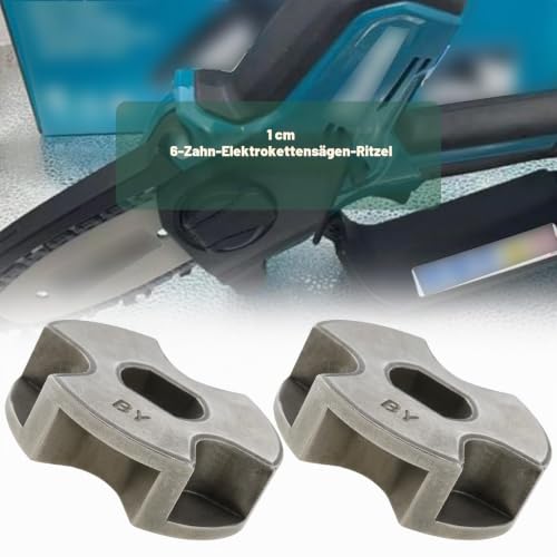 SG Store Kettensägen-Kettensägen-Ritzel, 3/8 Zoll, 6 Zähne, 10 x 8 mm, Mittelloch, kompatibel mit Makita DUC256/DUC353/XCU03 OE 221526-1 Elektro-Kettensäge, 2 Stück