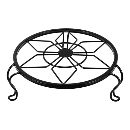 jojofuny Soporte de Hierro para Macetas Negro Soporte Decorativo para Plantas Capa Estructura Resistente para Interior y Exterior Adecuado para Balcón Sala y Jardín