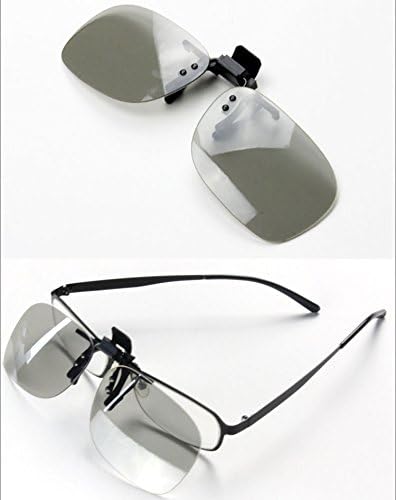 Komingo Sold Myopia Special 3d Glasses Clip Suitable for Circular Polarized Clip Does Not Flash Reald 3d Cinema 3d Tv and a + Grade 0.72mm Thickness Polaroid Uv and Computer Radiation