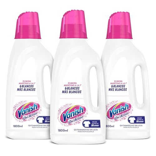 Vanish Oxi Action - Quitamanchas para Ropa Blanca en Gel, Sin Lejía - Pack de 3 x 1800 ml