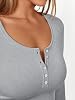 Trendy Queen Long Sleeve Shirts for Women Henley Ribbed Fall Tops Dressy Business Casual Teen Girl Winter Cute Basic Tees, Heather Grey, S #4