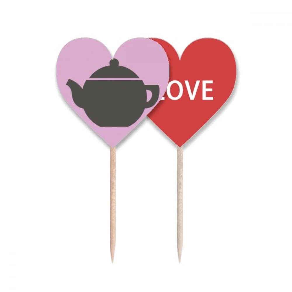 Théière en porcelaine art déco avec pics cœur d'amour élégants