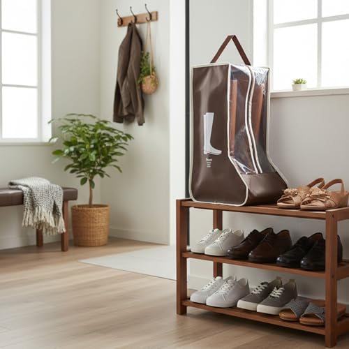 2 Stück Stiefeltasche Reitstiefel Schuhbeutel Schuhtasche Reitstiefeltasche Reittasche Stiefelspanner Reitstiefel Schuhtasche Reise mit Tragegriff Oben für Zuhause und Reisen