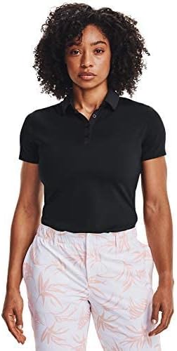 Under Armour Women's Zinger Short-Sleeve Golf Polo , Black (001)/Black , Medium