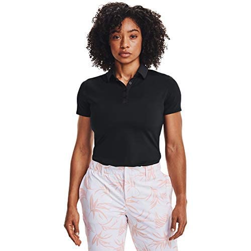 Under Armour Women's Zinger Short-Sleeve Golf Polo , Black (001)/Black , Medium #TOP26