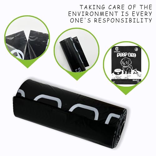 AiTodos® 600 Stück Hundekotbeutel, Schwarz, Geeignet zum Verlassen des Hauses, Kotbeutel für Hunde - 30 * 21,5 cm, Polyethylen-Material, Tragbar - Hunde Kotbeutel (40 Rollen, 15 pro Rolle)