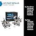 TRQ Rear Driver and Passenger Side Brake Caliper Set Caliper Brackets Hardware Compatible with 07-09 Volkswagen Jetta with 260mm Diameter Rear Rotors 09 Audi A3 with 260mm Diameter Rear Rotors