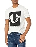 True Religion Men's Registered Stud Tee, Winter White, XL