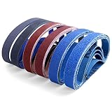 30 PCS 1/2" x 12" Knife Sharpener Replacement Sanding Belts Kit, 5 Each of 80/120/240/400/800/1000 G