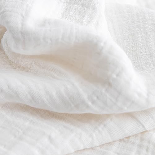Image of Little Unicorn Muslin Swaddle Blanket for Newborns & Infants | Soft & Breathable Fabric | Set of 3 Baby Blankets for Swaddling, Nursing, Shower Gifts (White)