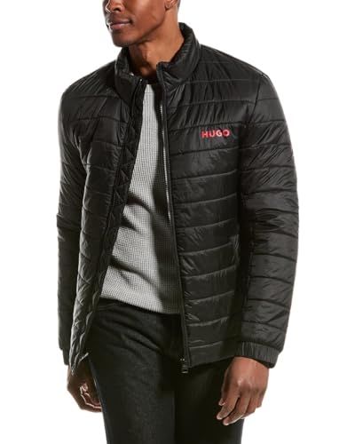 Image of HUGO Mens Lightweight Hooded Puffer Jacket