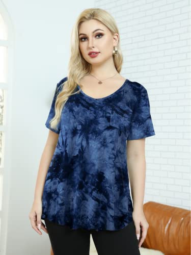 Image of BELAROI Women Plus Size Tops V-Neck Tunics Shirts