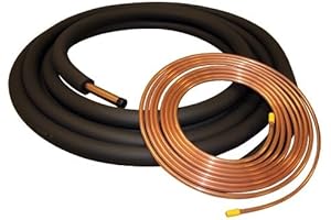 Online Supply 30 ft. Long 3/8" x 7/8" O.D. Insulated Copper Line...