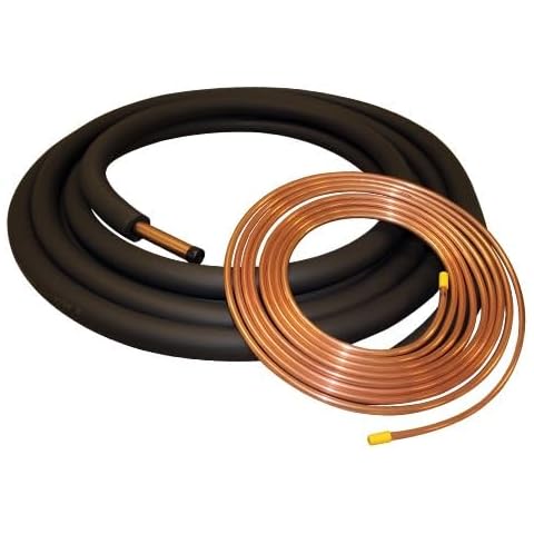 Online Supply 50 feet of 3/8" x 1 1/8" O.D. Insulated Copper Line Set with 1/2" Thick Insulation for Home HVAC Air Conditioning and Heat Pump Split Systems Cover