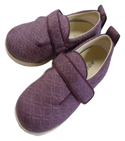 介護シューズ あゆみ ダブルマジックII雅 施設・院内用 レディース あずき 3Lサイズ(25.0~25.5cm) 足囲3E 両足