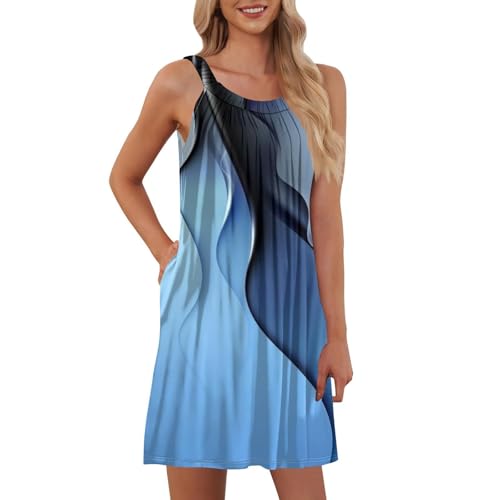 Robe basique d'été fluide et ample avec poches pour un confort thermique optimal