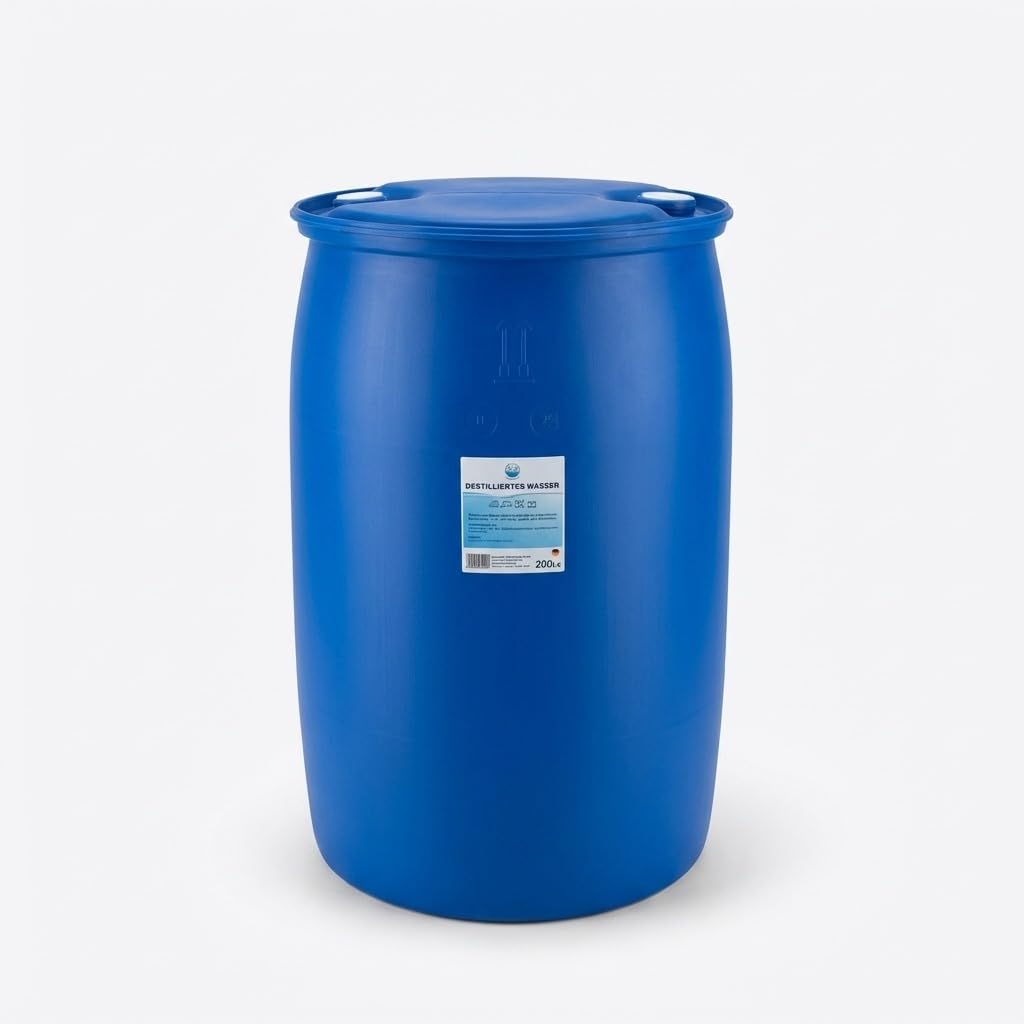 Destilliertes Wasser 200L, Demineralisiert, Kalkfrei, für Batterie, Kühler, Bügeleisen & Luftbefeuchter (1)