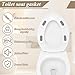 Universal Toilet Seat Bumpers, Suitable for Bidet Kits, 4 Pack Toilet Seat Spacers, Compatible with Most Toilet Models, Equipped with Durable Adhesive