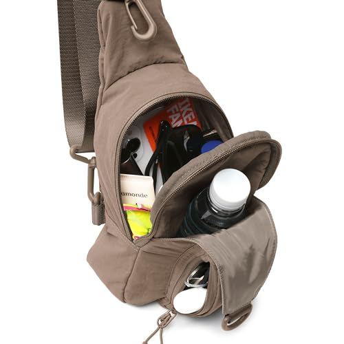 Image of ODODOS Sling Bag with Adjustable Straps Crossbody Chest Bag Lightweight Backpack for Casual Traveling Hiking