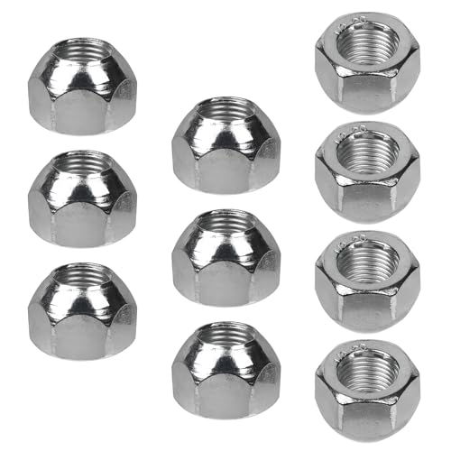 1/2-20 Trailer Lug Nuts10pcs 50-53911 Open End Round Head Nuts 509 Tire Nuts for 1/2 Inch Wheel Bolts Rv Camper Truck Tire Bolts Zinc Plated for Corrosion Resistance