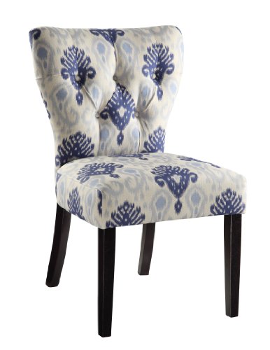 OSP Home Furnishings Andrew Upholstered Armless Accent Chair with Wood Legs, Med