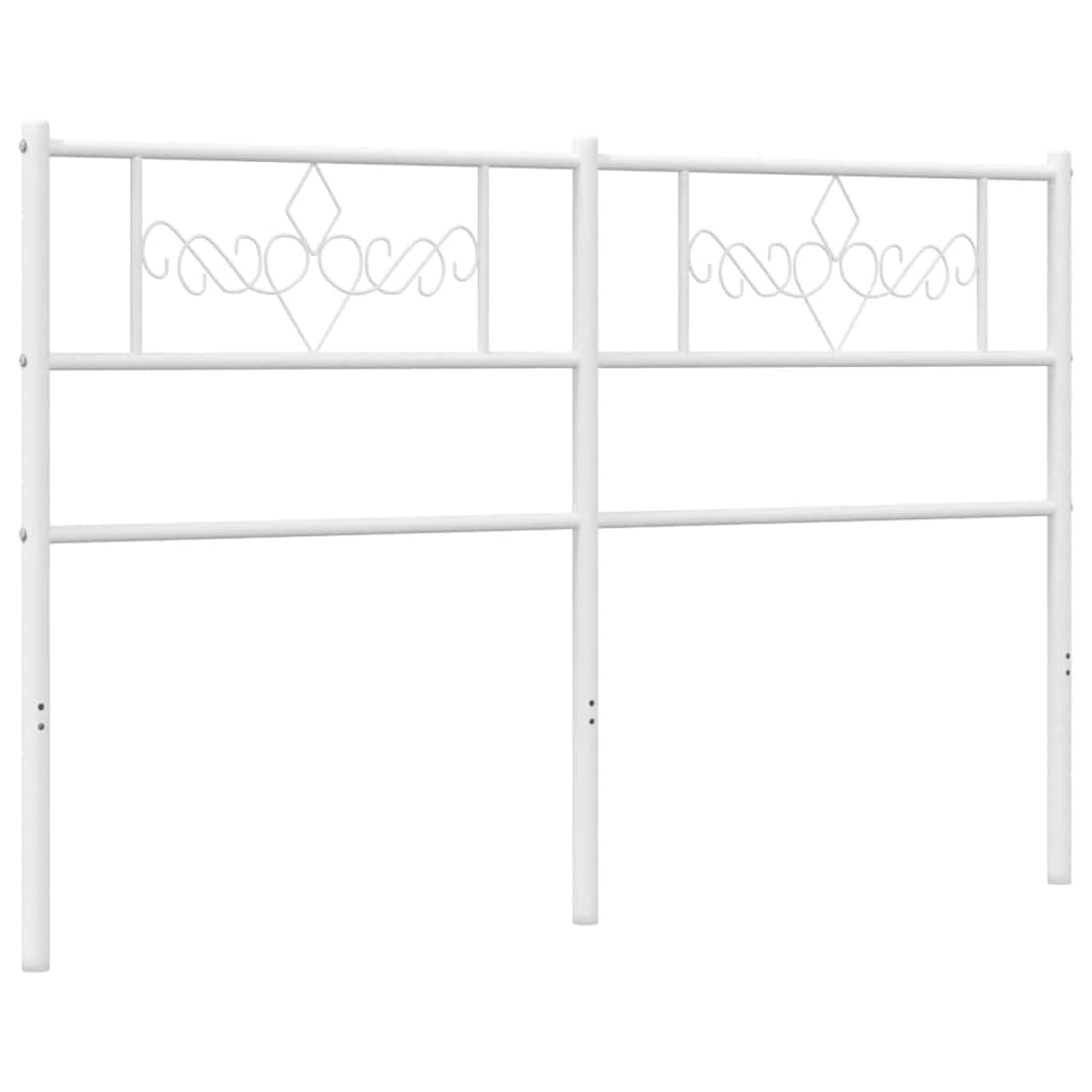 Testiera di ricambio in metallo bianco 160 cm, robusta testiera in acciaio verniciato a polvere, stabile headboard per camera da letto, durevole espaldar de cama