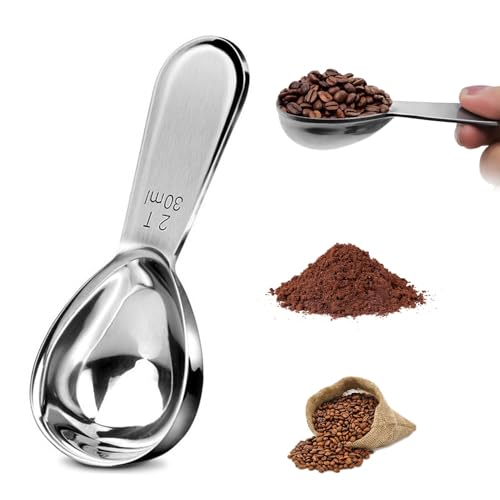 18/8 Stainless Steel Coffee Scoop, 2 Tbsp (30ml) Short Handle Spoon