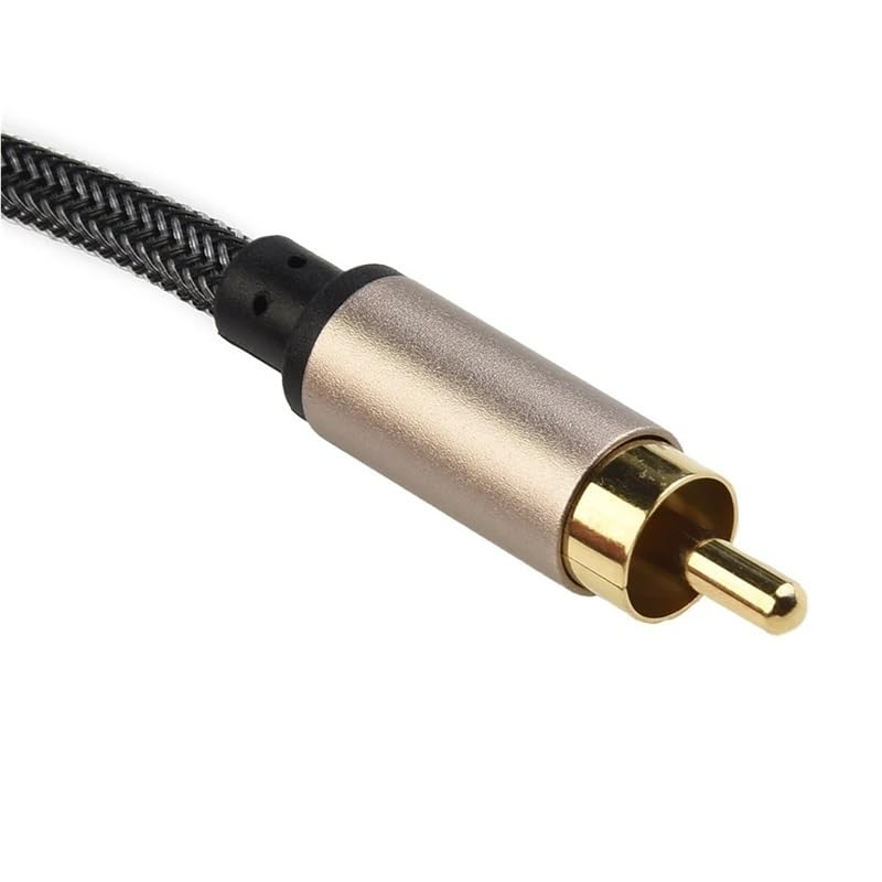 Câble audio-vidéo coaxial numérique stéréo 3,5 mm mâle vers SPDIF for RCA for TV, barre de son, enceinte, système audio domestique(1M,1pc)